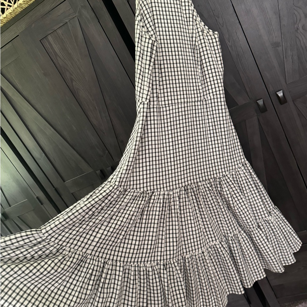Tommy Hilfiger Elegant Black and White Checkered Dress